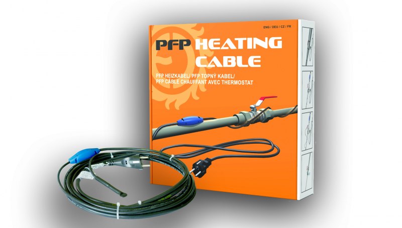 Pfp-4m Frost protección calefacción Cable Kit C/w Termostato 13 un enchufe 4m Largo 48 W