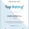 Fenix Group a.s. k danému dni splnila podmínky udělení certifikačního hodnocení "Top Rating"