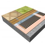 Vue de coupe de plancher chauffant HEAT-PAK 