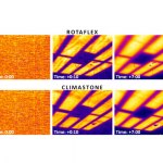 Thermal images of the ceiling with each type of insulation